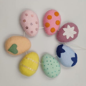 Felt Easter Eggs, Felt Easter Eggs Garland, Easter, Easter Eggs, Easter Decorations, Felt Easter Banner