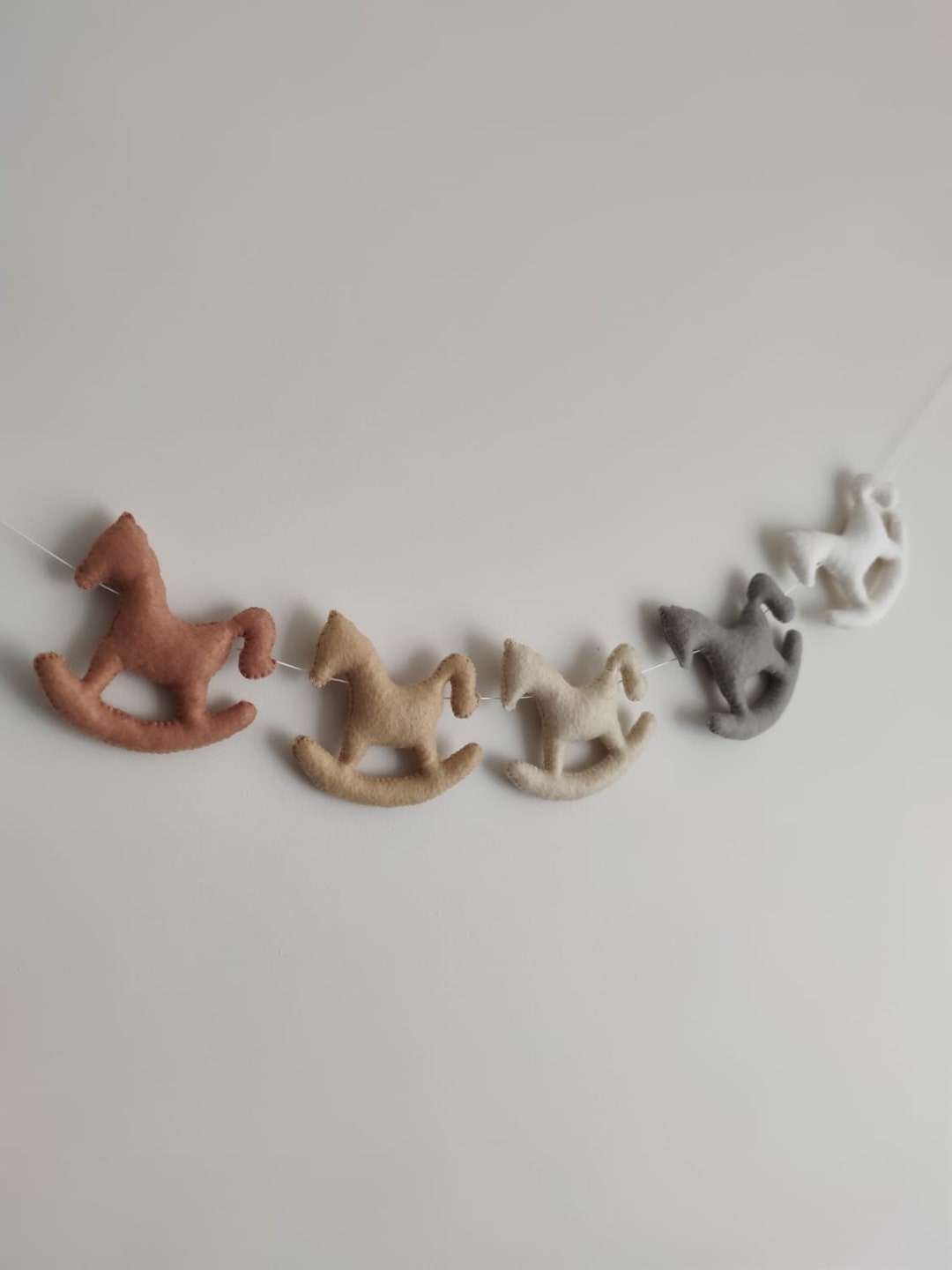 Felt Rocking Horse Garland, Felt Horse Garland, Felt Horse Banner, Baby ...