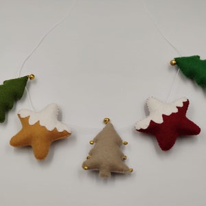 Felt Christmas Tree Ornament, Handmade Tree Decoration , Tree Ornaments, Felt Gift Ornamnets , Christmas Gift, Felt Christmas Garland, Gift