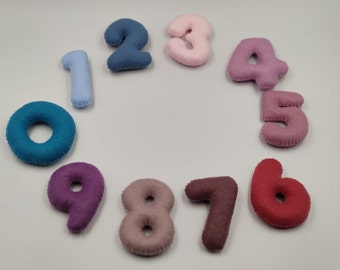 Felt Numbers, Montessori Toys, Learning Numbers, Felt Educational Toy, Numbers, Kids Learning, Stuffed Numbers,Colorful Numbers, Numbers set