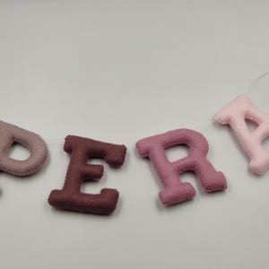 Felt Name Banner, Felt Alphabet, Personalised Baby Gift, Baby Name Garland, Nursery Decor, Felt Letters, Felt Decor, Felt Name Garland,