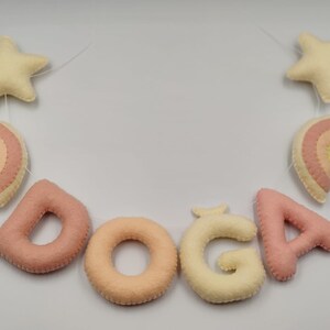 Felt Name Banner, Personalised Baby Gift, Felt Rainbow Banner, Felt Nursery Decor, Felt Cloud Garland, Felt Star, Felt Letters,Felt Alphabet