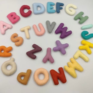 Letras Del Alfabeto De Fieltro, Letras De Fieltro A-Z, Letras De Aprendizaje, Aprender Colores, Juguete Educativo De Fieltro, Letras, Letras De Fieltro, Niños Aprendiendo