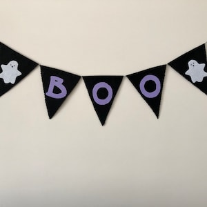 Felt Boo Pennant Garland, Pennant Flag, Halloween Pennant Garland, Felt Pennant, Felt Boo Garland, Halloween Garland, Felt Name Pennant