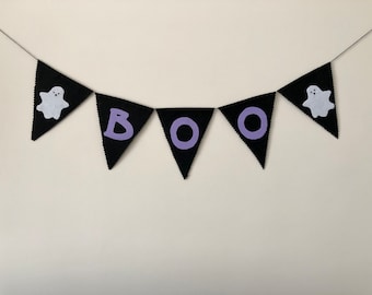 Vilt Boo-wimpelslinger, wimpelvlag, Halloween-wimpelslinger, vilten wimpel, vilten boe-slinger, Halloweenslinger, vilten naamwimpel