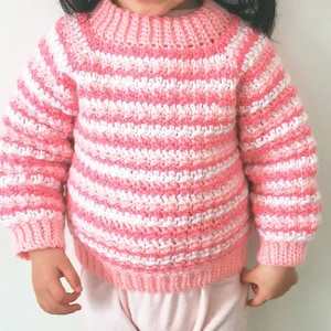 Digital Download - Crochet Pattern - The Strawberries &#39;n&#39; Cream Sweater