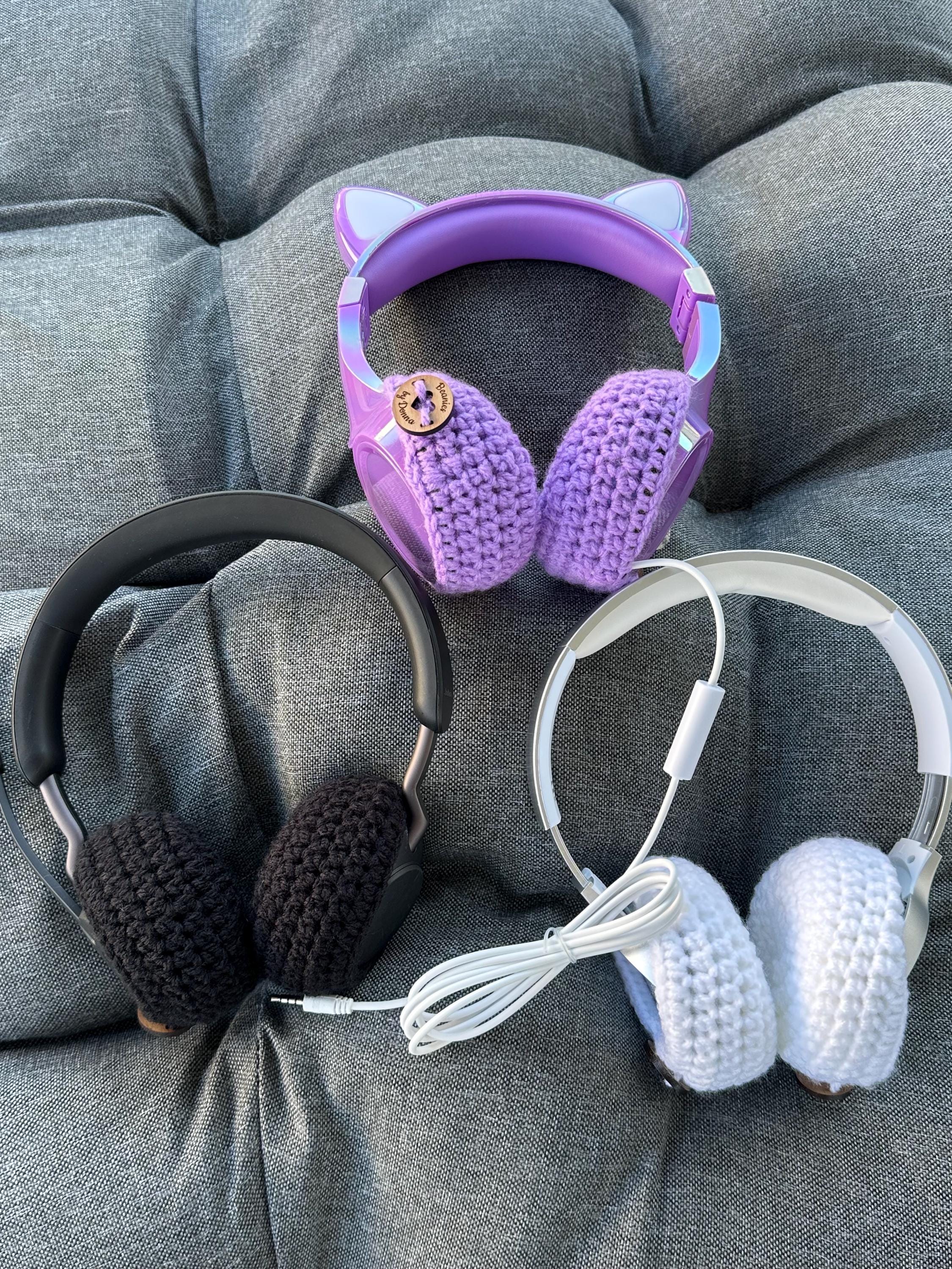 22 Crochet Headphone Cover Patterns, Strawberry, Star, and Fox Styles 21 Crocheted Headphone Ear Covers