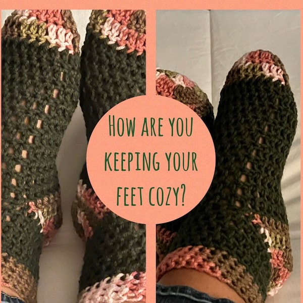 crochet adult socks