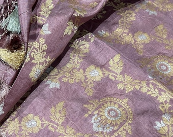 Handwoven Banarasi Katan Silk Saree: Sona Rupa Zari Jangla Pattern