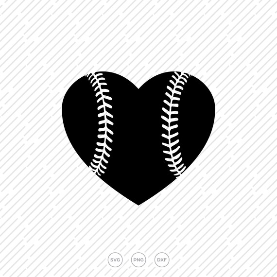 Baseball Heart SVG Baseball Png Baseball Svg Heart | Etsy