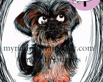 Spooky Style Custom Dog Portrait | Cartoon From Photo | Funny Pet Portrait | Dog Lovers Gift | Hand Drawn Caricature | Cute Dog Illustration