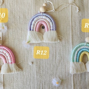 Rear-View Mirror| Handmade Macrame Rainbow Car Charm | Rainbow Accessories |Home Decor | Cute Boho Gifts| Gift for Her, Teen, etc..
