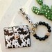 Cow Print beaded Wristlet keychain| Cow Print Silicone Bead Bangle keychain|Cow print accessories|Boho gift| Cow Lover Gifts| Women Wallet| 