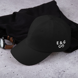 Couple Initials Hat • Custom Personalised Embroidered • Anniversary Gift • Valentine's Gift • Minimalistic Hat • Dad Hat • Infinity Hat