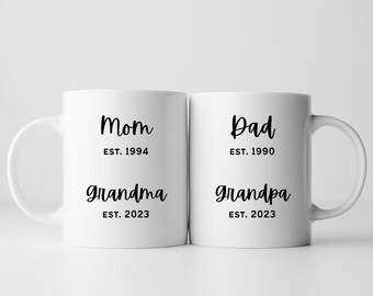 Grandma Mug, New Baby Announcement, Promoted to Grandma, Grandparent Gift, Personalized Gift, Auntie Aunt Gift, Announcement Mug, Custom Mug