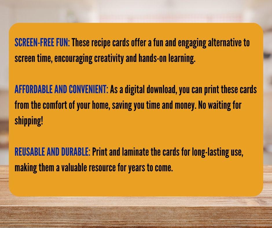 Montessori Visual Recipe Cards for Toddlers and Kids - Learn to Cook ...