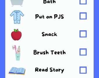 Toddler Bedtime Routine Chart Instant Download Printable Kids Sleep | Montessori | Children's schedule
