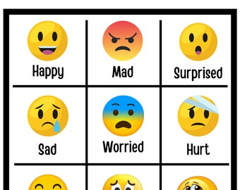 Feelings Chart | How am I feeling? | Toddler emotions | Children Kids Emotions Digital Download Printable Poster | Montessori