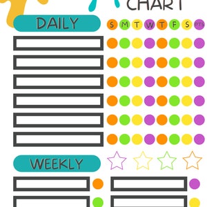 Gráfico de tareas para niños / Seguimiento de recompensas / Niños / Niños pequeños / Montessori / Preescolar / Edad escolar / Descarga digital instantánea
