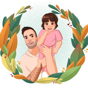 Disney Weihnachten benutzerdefinierte Porträt | Paar Karikatur | Familie Illustration | Zeichnung | gezeichnetes Kind | Geschenk zum Jahrestag