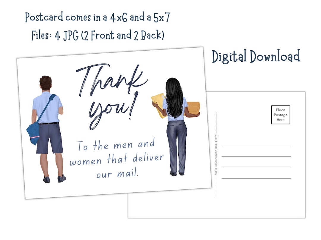 Thank You Mail Carrier Printable - Il 1080xN.4408645944 Bodp 