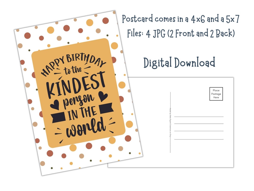 Happy Birthday 4x6 Postcards Digital Download - Etsy