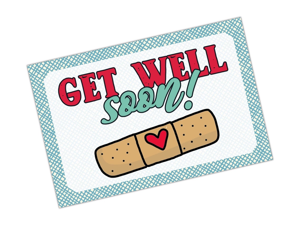 Get Well Soon Printable 4x6 and 5x7 Postcards Digital - Etsy