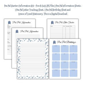 Pen Pal Starter Kit: Information Sheets, Letter Tracker (Digital Download)