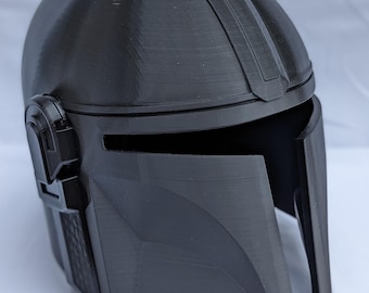 Casco de impresión 3D de Star Wars Mandalorian Cosplay con impresión Raw