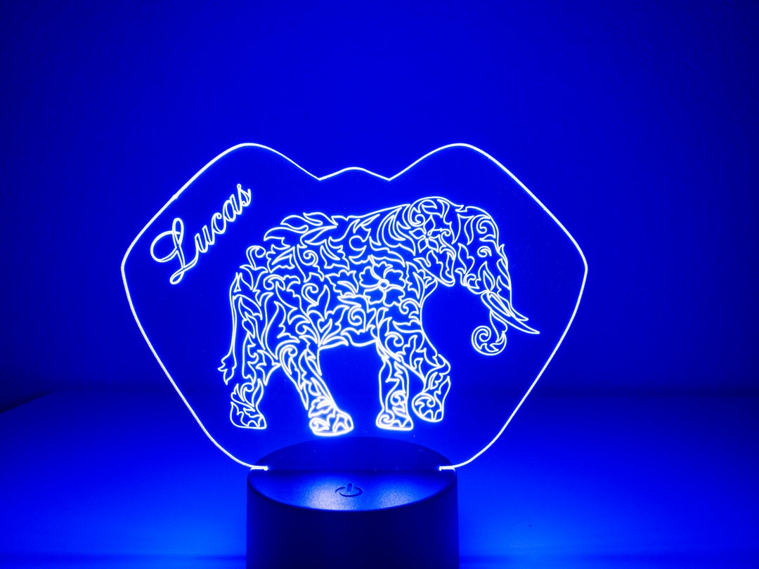 Elephant Night Light Birthday Gift LED Nursery Light Elephant Etsy