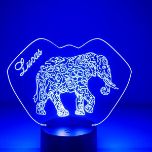 Elephant Night Light Birthday Gift LED Nursery Light Elephant Theme Safari