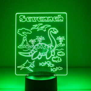 Plesiosaurus Night Light Custom Personalized LED For Kid&#39;s Room Dinosaur