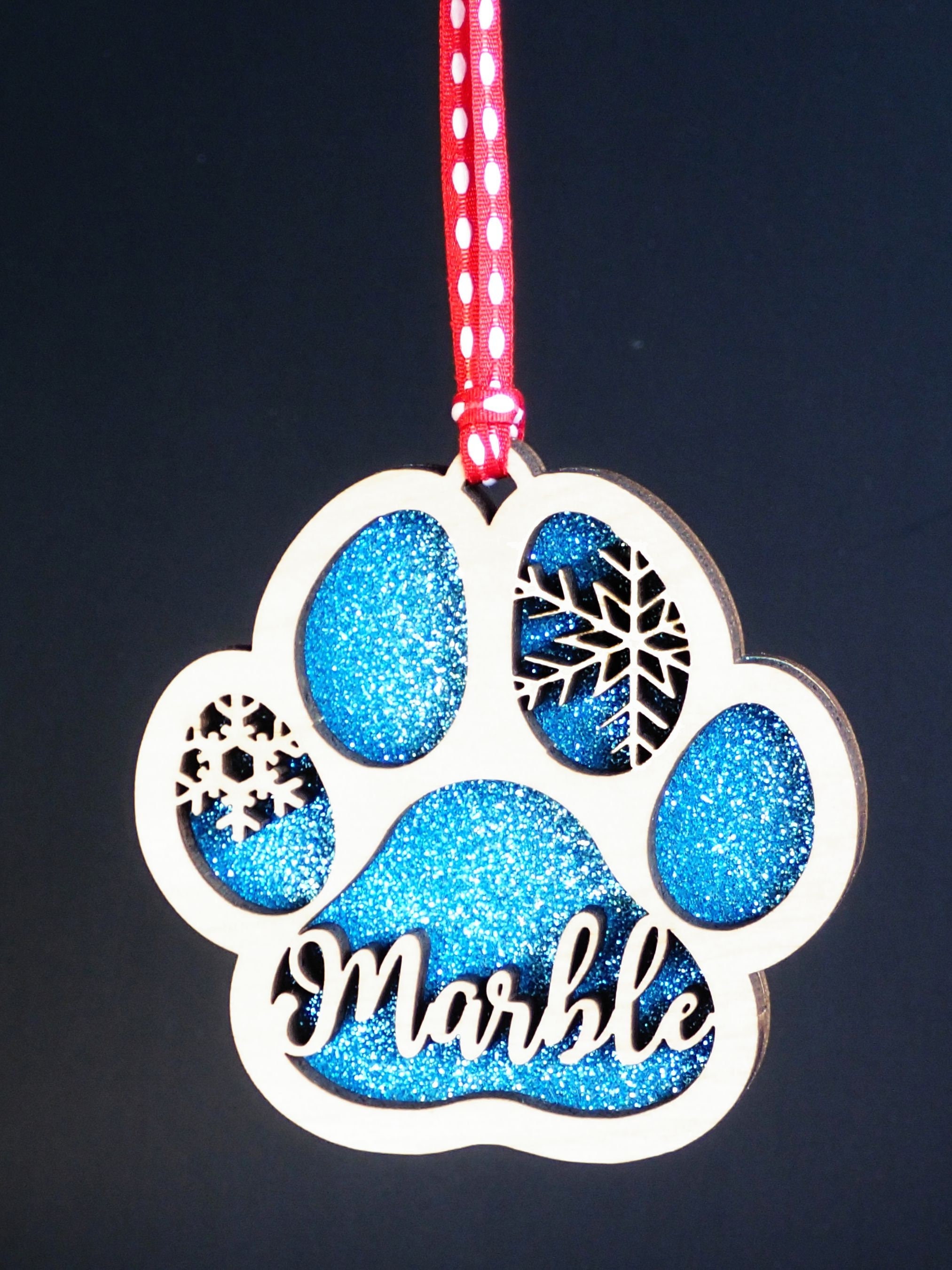 Custom Dog Paw Print Ornament Etsy