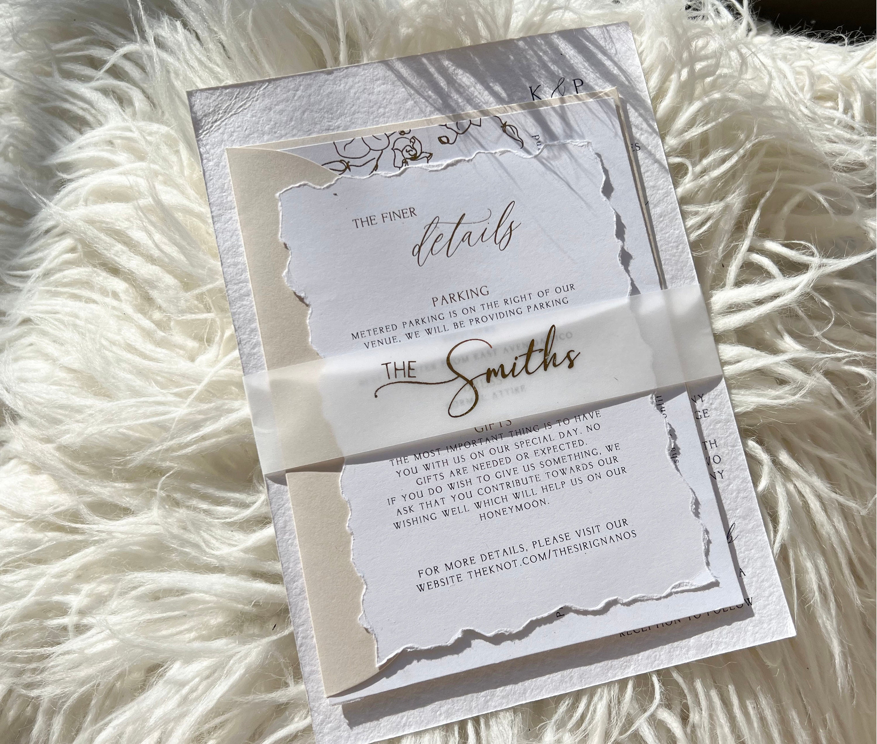 Custom Vellum Belly Bands Wedding Belly Band Engagement Etsy