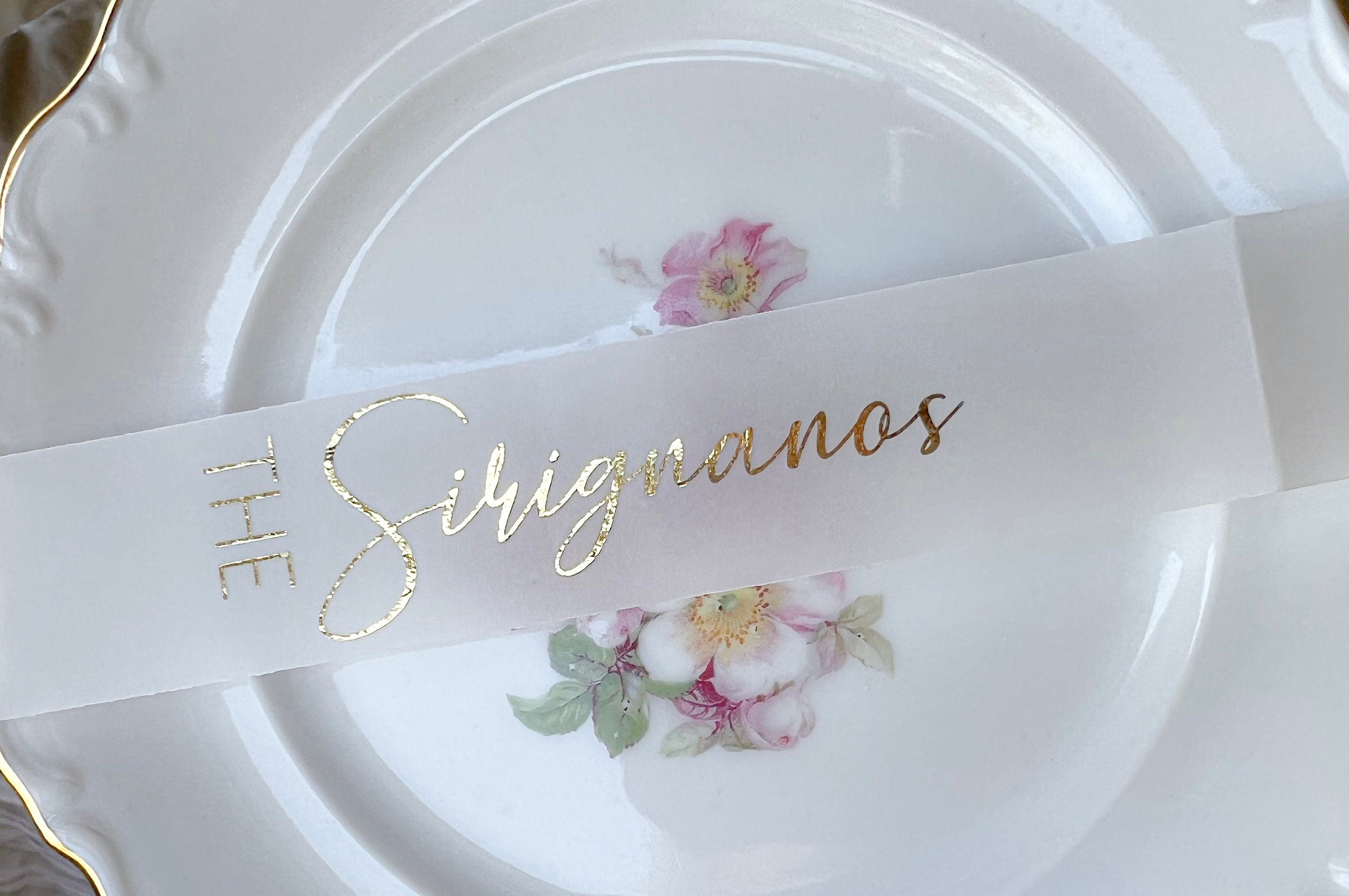 Custom Vellum Belly Bands Wedding Belly Band Engagement Etsy