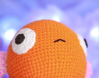 Lumpfish crochet pattern, fish amigurumi