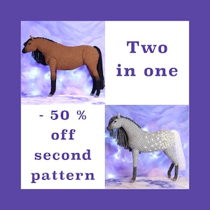 Warmblood and Arabian Horse crochet pattern pack