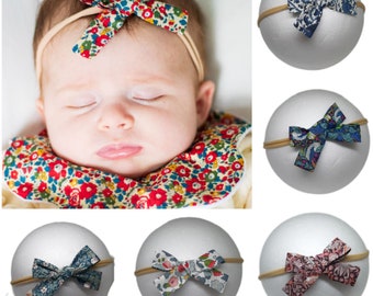 Liberty of London hand tied Bow stretchy soft headband