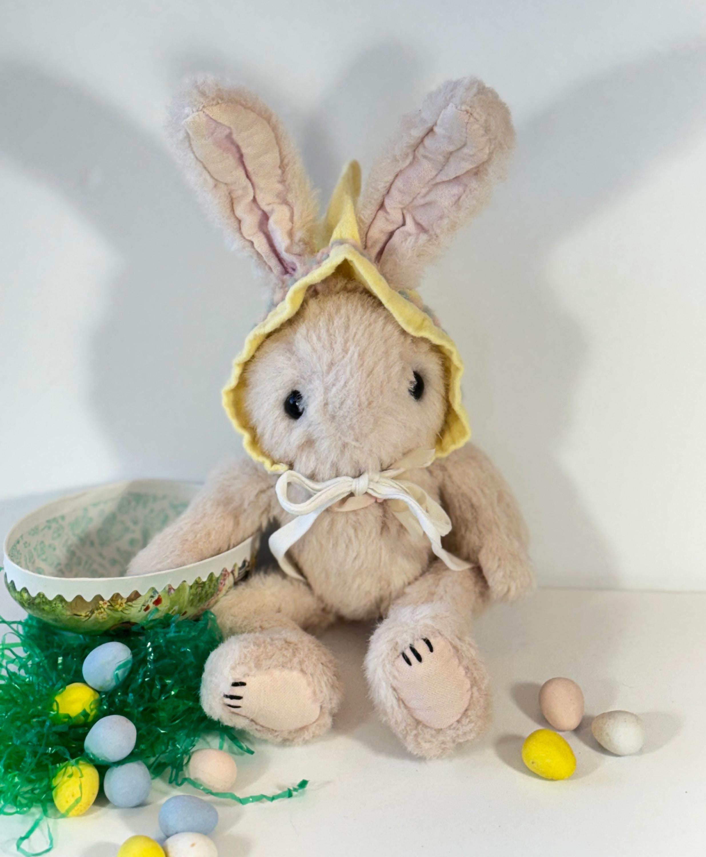 ヴィンテージ　イースターバニー レアなヴィンテージソフトピンクのイースターバニーフロッピー - Etsy 日本