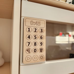 Maple Plywood Microwave Display for Ikea Play Kitchen