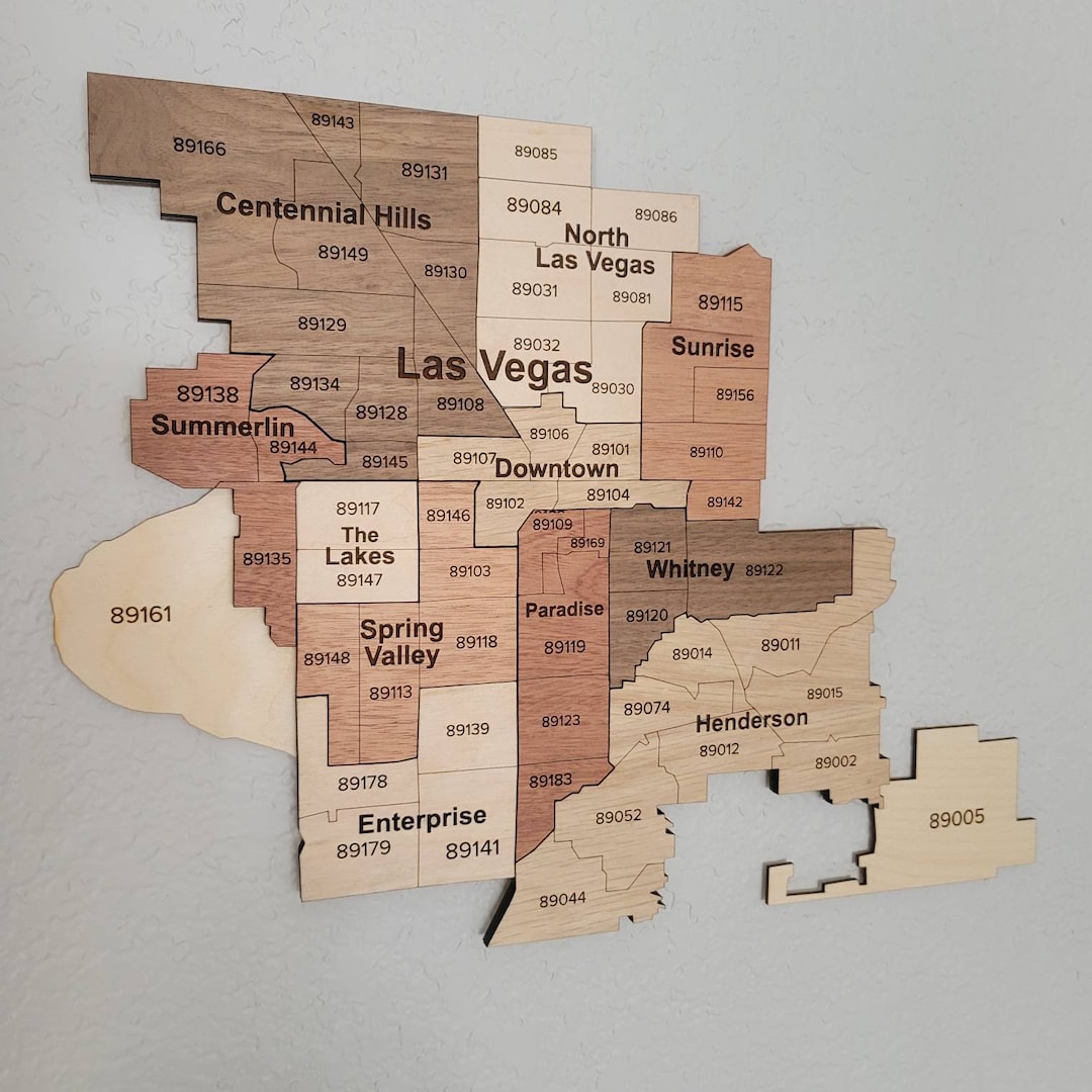 Las Vegas Zip Map, Wooden Wall Art, Neighborhood Map, Realtor Office, Front  Desk, Business Office Decor - Etsy Ireland