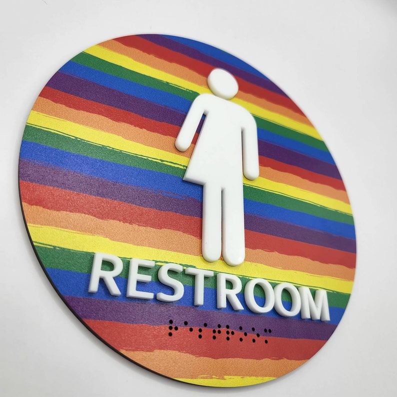 Transgender Bathroom Signs Gender Neutral Disabled Toilet | Etsy