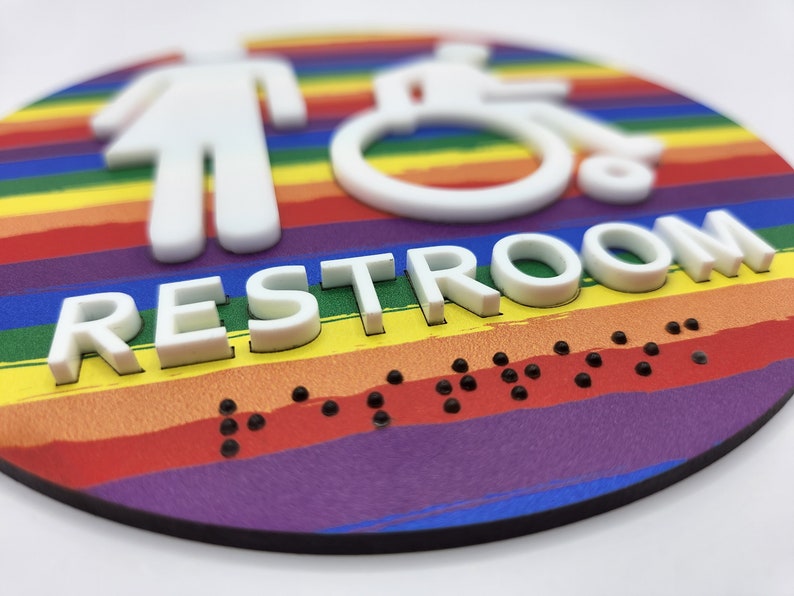 Transgender Bathroom Signs Gender Neutral Disabled Toilet - Etsy