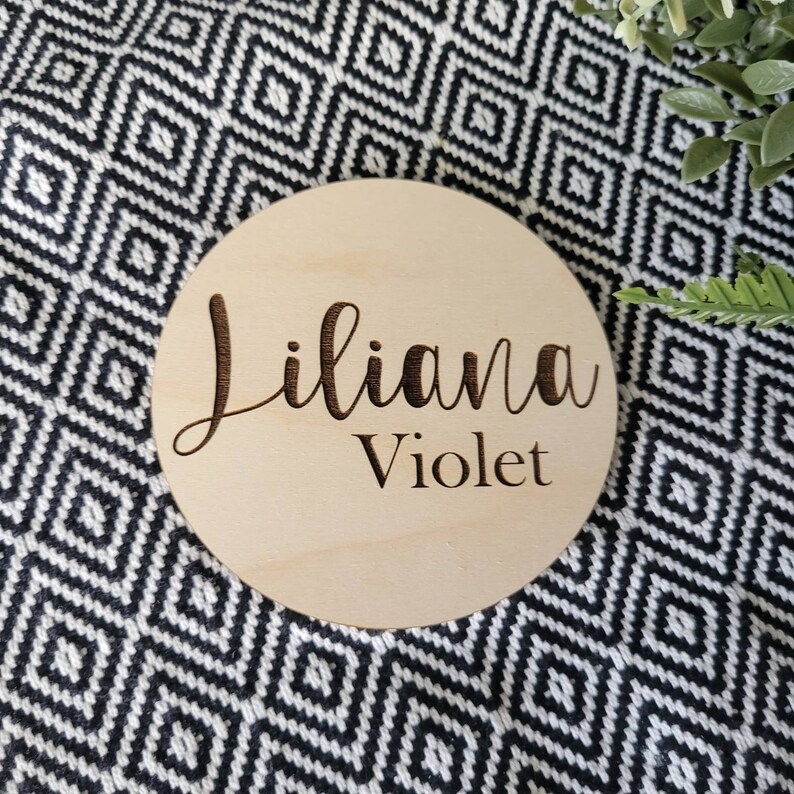 Baby Name Tag Sign Newborn Announcement Hospital Baby Etsy