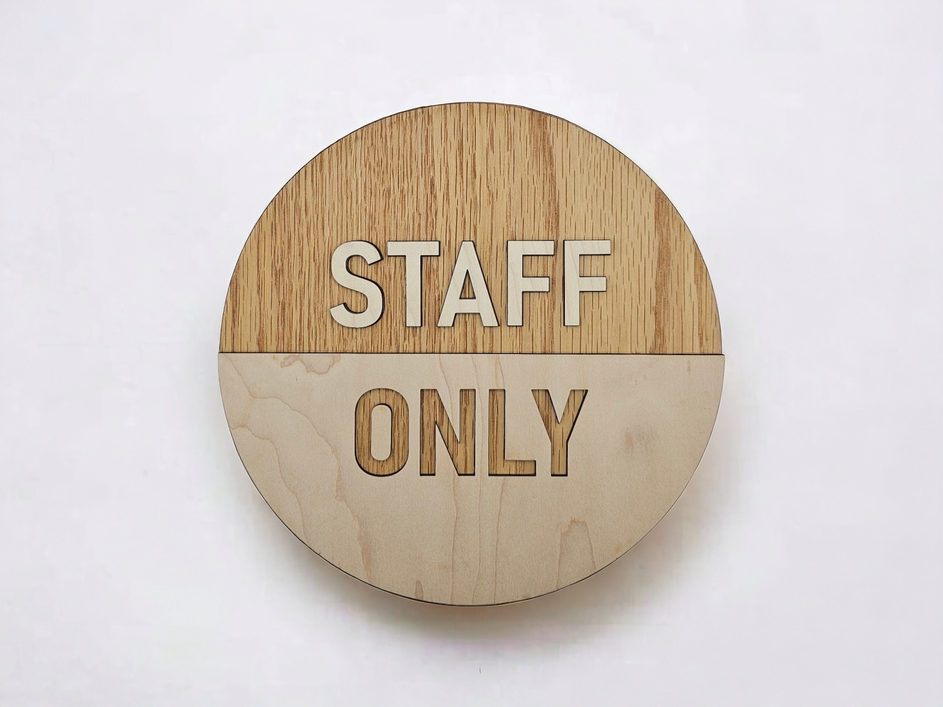 Every Staff Rocks Sign Round Wooden Staff Only Sign: Modern Office Decor - Etsy