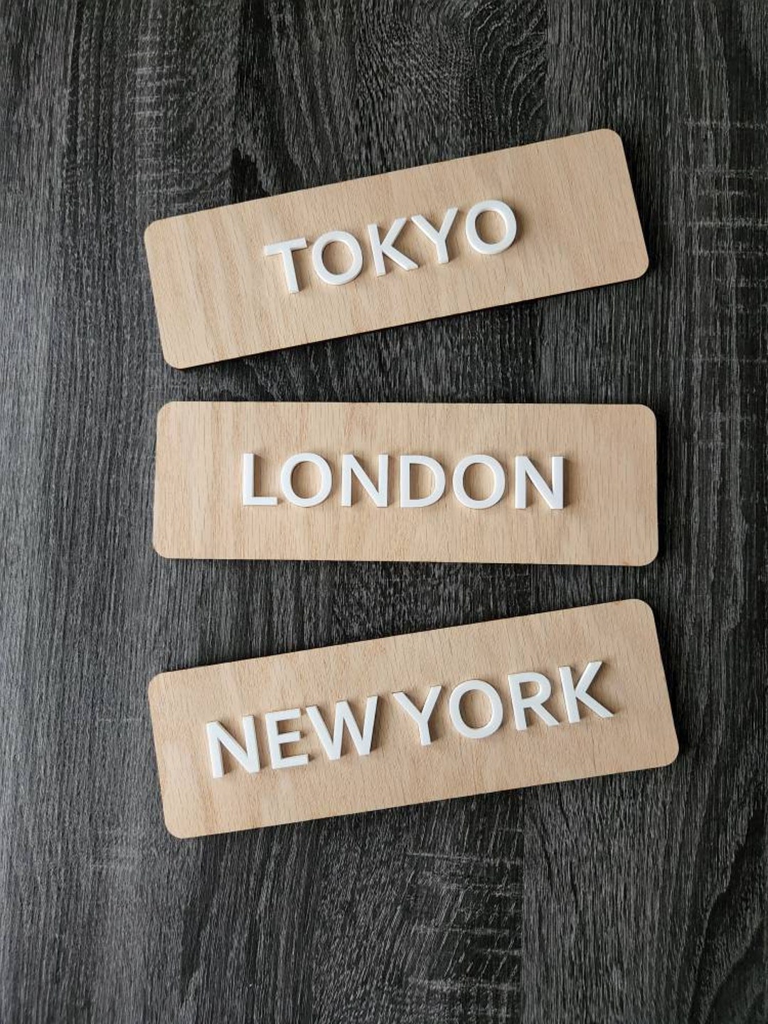 Time Zone Clock Sign Wooden Sign Custom Clock Name Wall Etsy