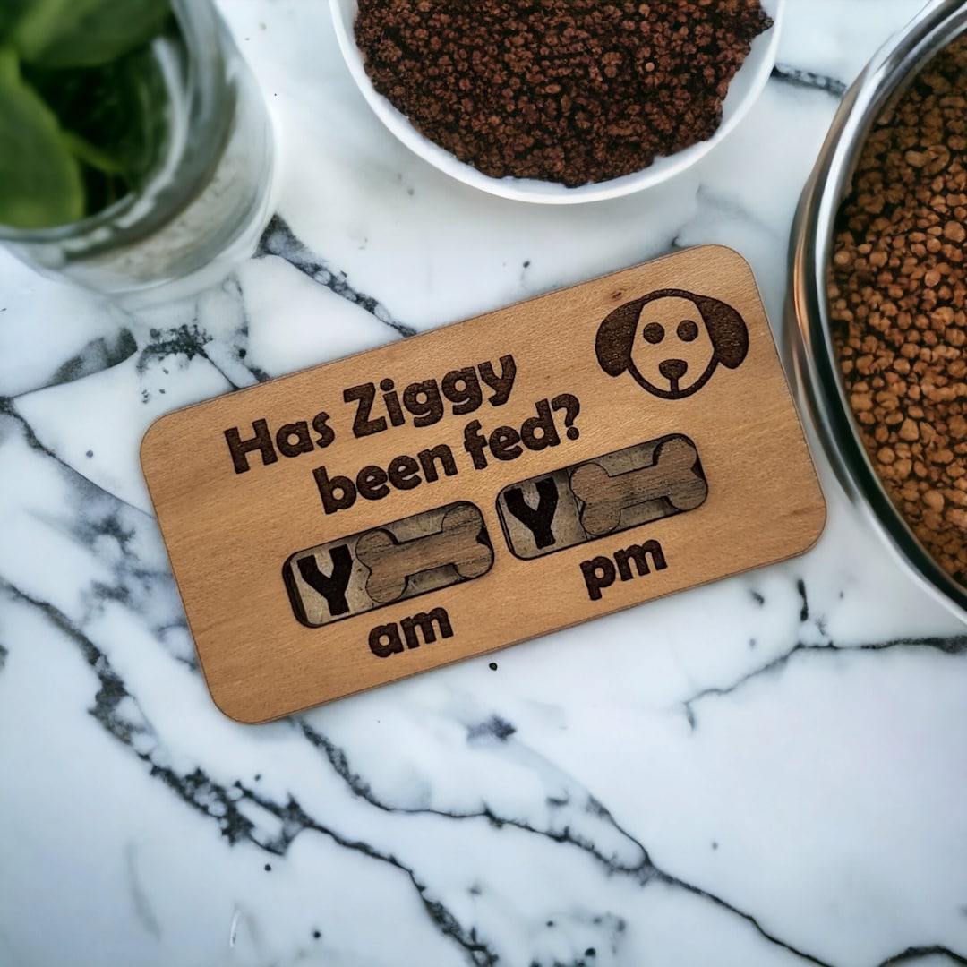 Personalized Pet Feeding Tracker, Fur Baby, Feed the Dog or Cat
