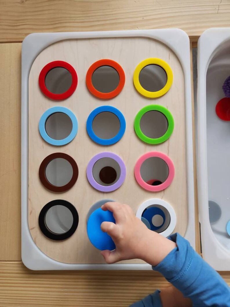 Large Color Sorting Lid for Ikea Trofast Bin Montessori Play Etsy
