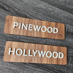 Custom Wooden Time Zone Sign: Acrylic Letter Wall Decor (9.8x3.15&quot;)
