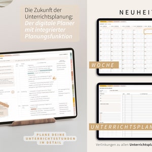 Digitaler Lehrerplaner 2024 2025 DEUTSCH / Goodnotes Lehrerkalender 24 25 / Schuljahresplaner iPad / Unterrichtsplaner Notability / Bunt Bild 2